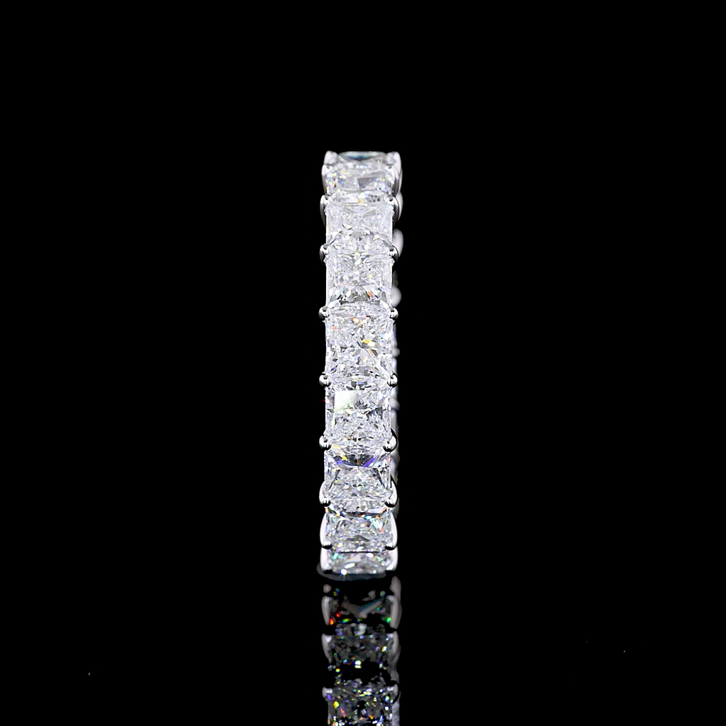 4.17 Cts 14k White Gold Princess Shape Eternity Band Eternity Band - Image 2