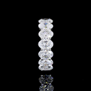 3.01 Cts 14k White Gold Oval Shape 7 Stones Eternity Band - Image 2