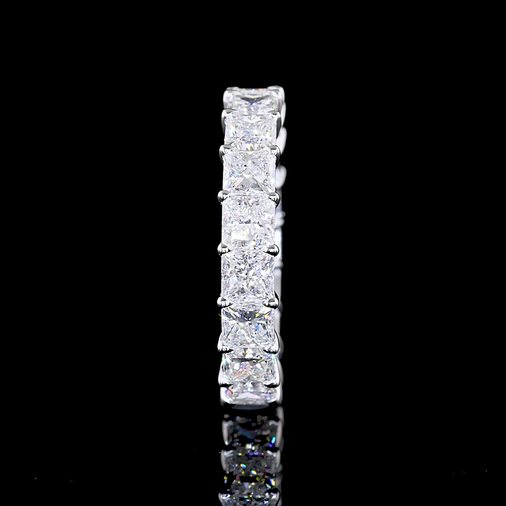 5.13 Cts 14k White Gold Princess Shape Eternity Band Eternity Band - Image 2