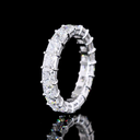 5.13 Cts 14k White Gold Princess Shape Eternity Band Eternity Band - Image 4