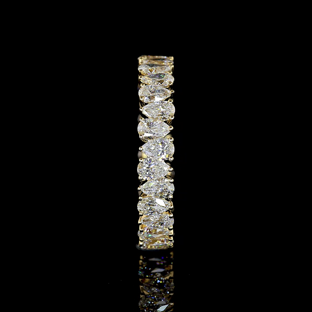 2.06 Cts 14k Yellow Gold Pear Shape Eternity Band Eternity Band - Image 2