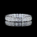 2.01 Cts 14k White Gold Asscher Shape Eternity Band Eternity Band - Video