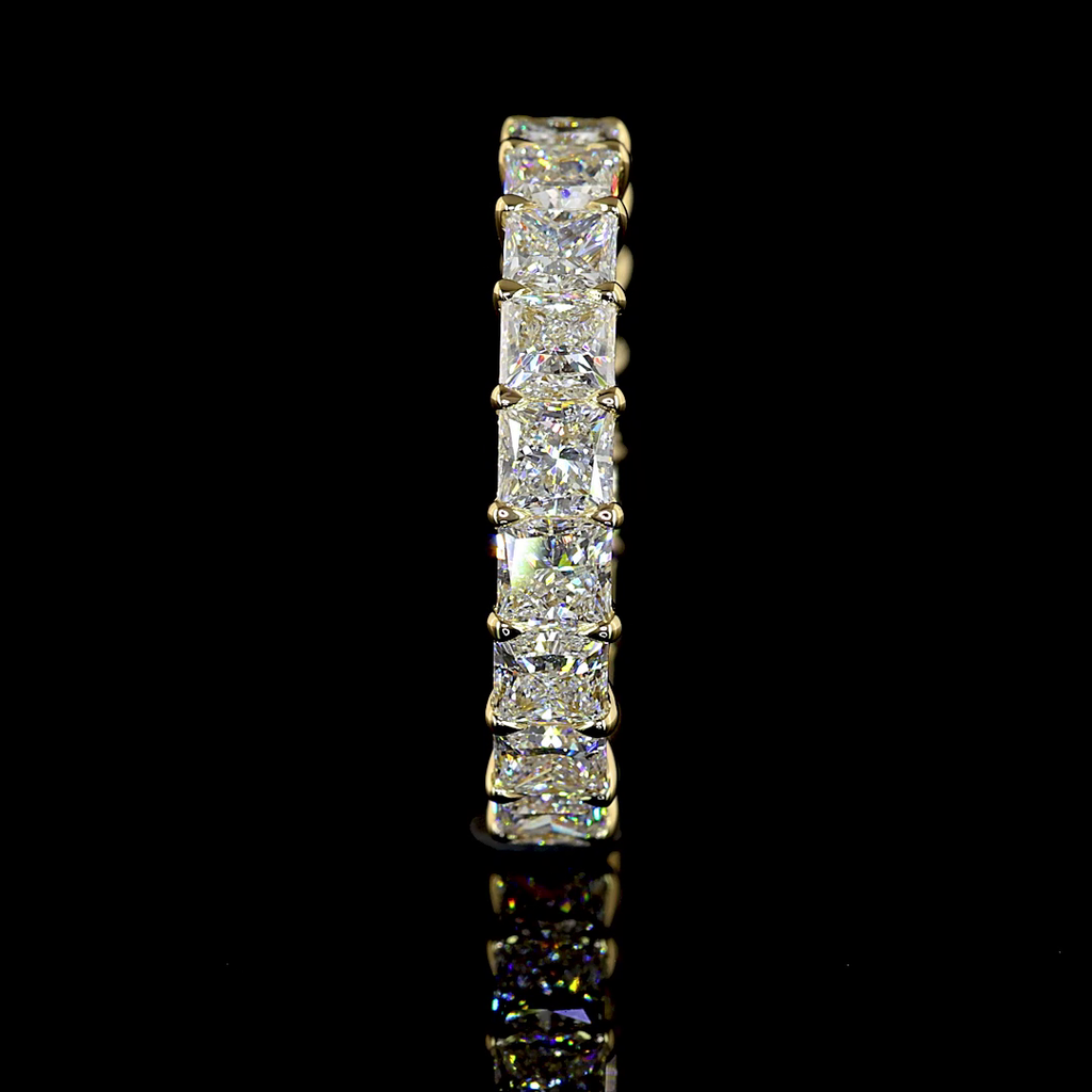 4.2 Cts 14k Yellow Gold Princess Shape Eternity Band Eternity Band - Image 2