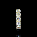 2.03 Cts 14k Yellow Gold Square Cushion Brilliant Shape 5 Stones Eternity Band - Image 2