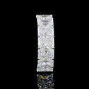 5.19 Cts 14k White Gold Radiant Shape 7 Stones Eternity Band - Image 2