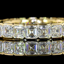 3.05 Cts 14k Yellow Gold Asscher Shape Eternity Band Eternity Band - Image 3