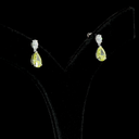 2.62 Cts 14k White Gold Pear Shape Hanging Earring - Video
