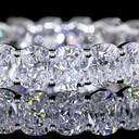 3.27 Cts 14k White Gold Cushion Brilliant Shape Eternity Band Eternity Band - Image 3