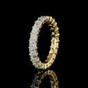 3.17 Cts 14k Yellow Gold Princess Shape Eternity Band Eternity Band - Image 4