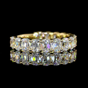 2.97 Cts 14k Yellow Gold Antique Cushion Shape 3/4 Band Eternity Band - Video