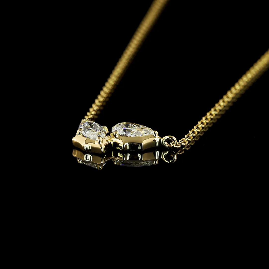 0.41 Cts 14k Yellow Gold Marquise Shape Pendant Pendant - Image 4