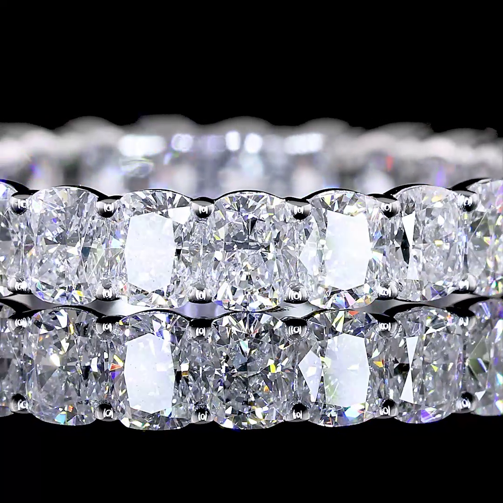 2.2 Cts 14k White Gold Cushion Brilliant Shape Eternity Band Eternity Band - Image 3