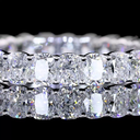 2.2 Cts 14k White Gold Cushion Brilliant Shape Eternity Band Eternity Band - Image 3