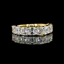 3.17 Cts 14k Yellow Gold Asscher Shape Half Eternity Eternity Band - Video