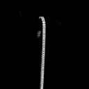 13.34 Cts 14k White Gold Emerald Shape Tennis Bracelet - Image 3