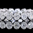 1.01 Cts 14k White Gold Oval Shape Eternity Band Eternity Band - Image 3