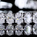 9.81 Cts 14k White Gold Oval Shape Tennis Bracelet - Image 2