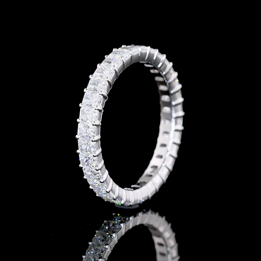 1.8 Cts 14k White Gold Radiant Shape Eternity Band Eternity Band - Image 4