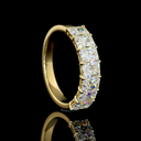 2.11 Cts 14k Yellow Gold Radiant Shape 7 Stones Eternity Band - Image 2