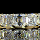 2.12 Cts 14k Yellow Gold Asscher Shape 5 Stones Eternity Band - Image 3