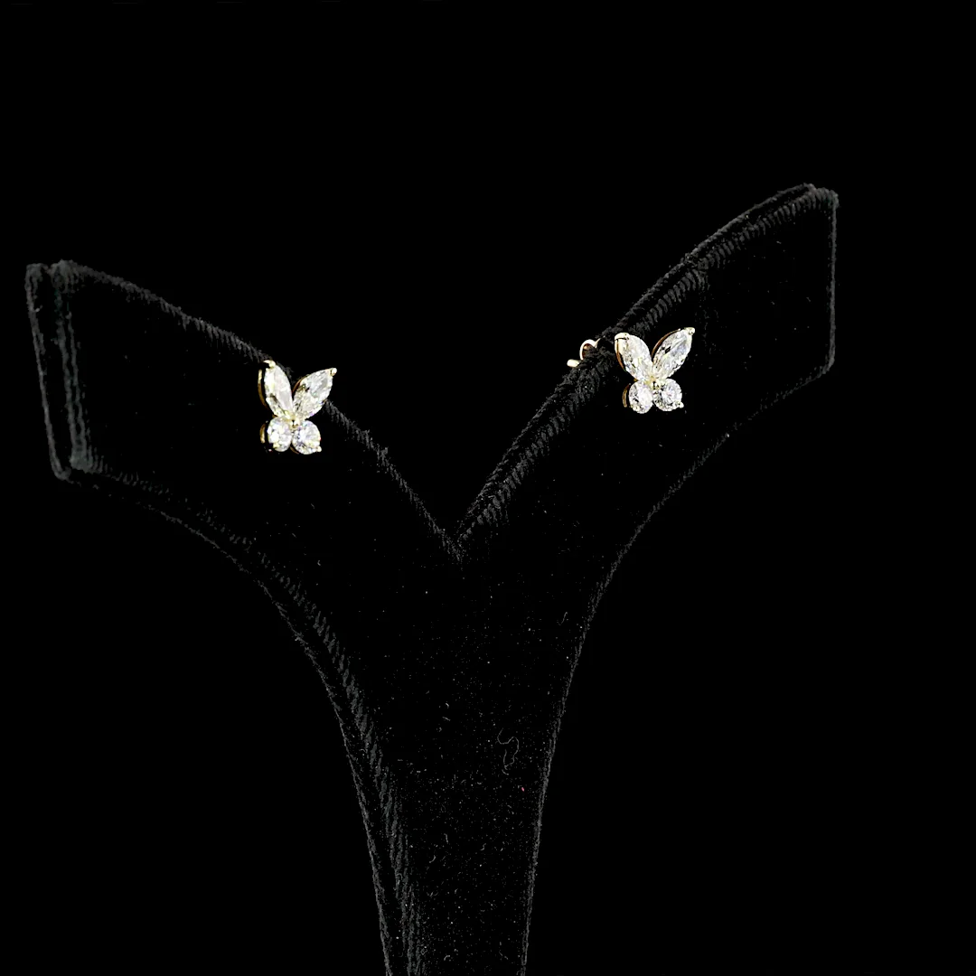 1.22 Cts 14k Yellow Gold Mix Shape Studs Earring - Video