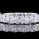 1.99 Cts 14k White Gold Radiant Shape Half Eternity Eternity Band - Image 3