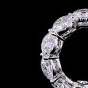 4.57 Cts 14k White Gold Round Shape C Hoops Earring - Image 4