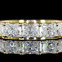 2.01 Cts 14k Yellow Gold Radiant Shape Half Eternity Eternity Band - Image 3