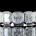 1.03 Cts 14k White Gold Radiant Shape 5 Stones Eternity Band - Image 3