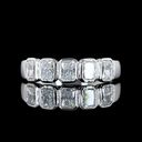 1.03 Cts 14k White Gold Radiant Shape 5 Stones Eternity Band - Video