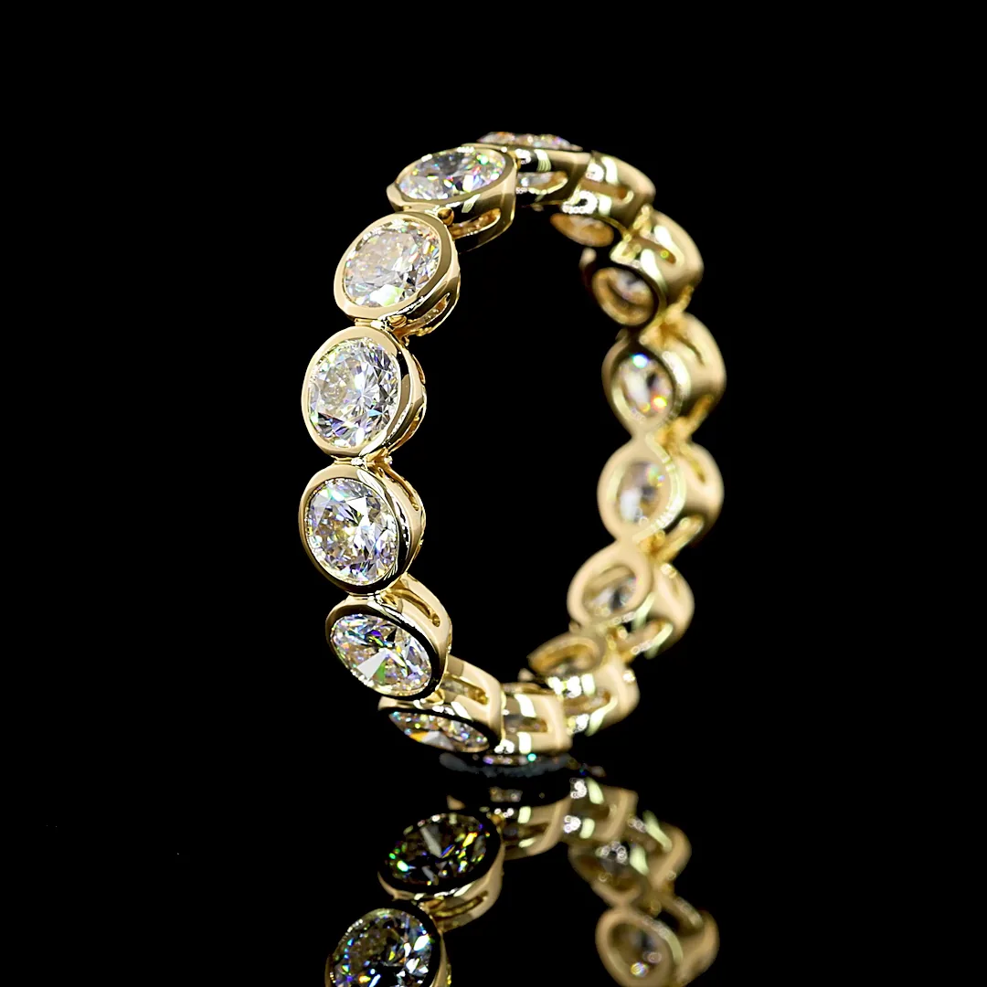 3.13 Cts 14k Yellow Gold Round Shape Eternity Band Eternity Band - Image 4