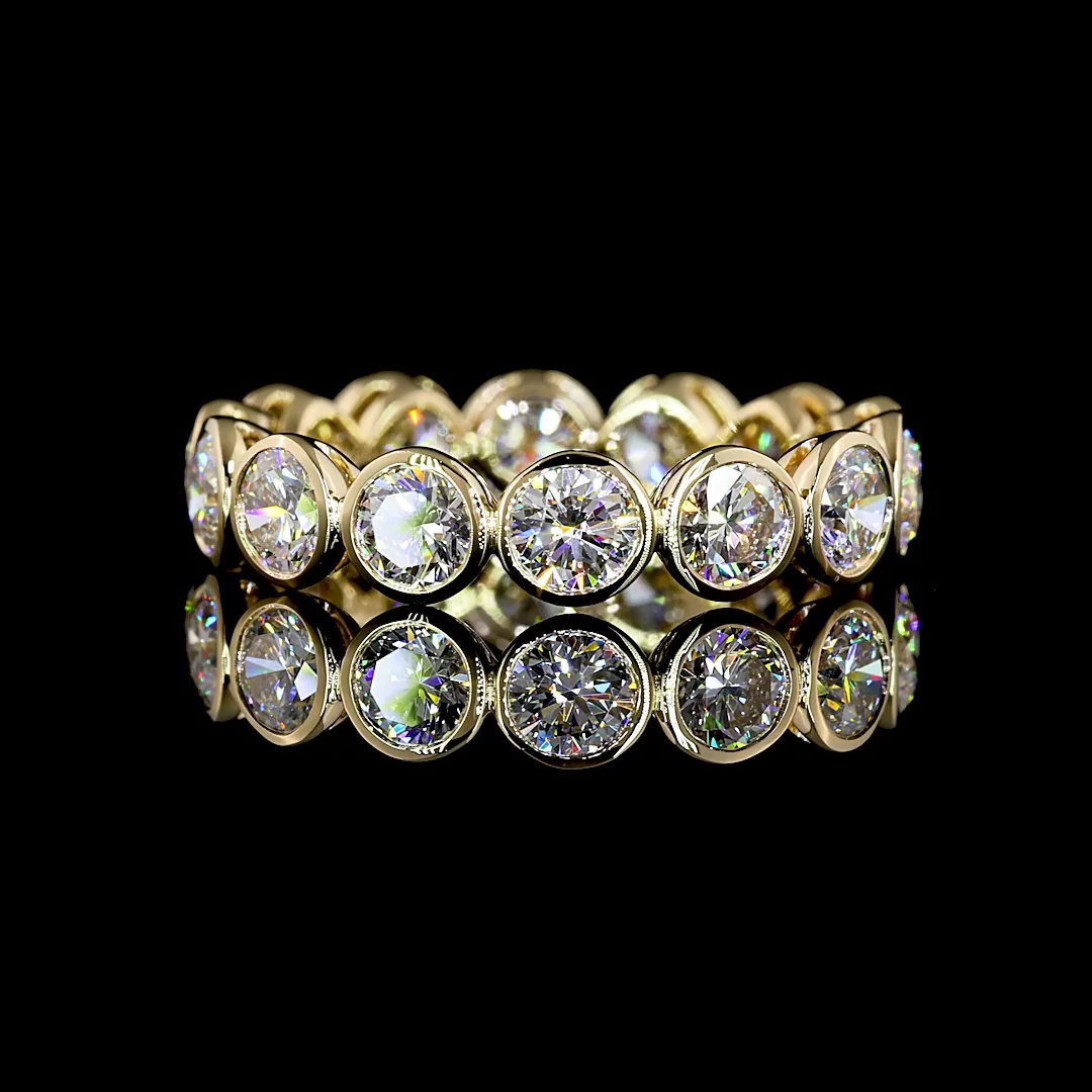 3.13 Cts 14k Yellow Gold Round Shape Eternity Band Eternity Band - Video