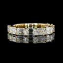 1.95 Cts 14k Yellow Gold Emerald Shape Half Eternity Eternity Band - Video