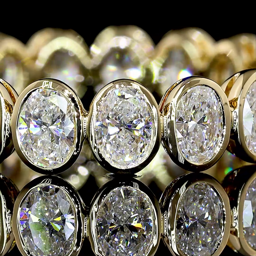 2.04 Cts 14k Yellow Gold Oval Shape Eternity Band Eternity Band - Image 3
