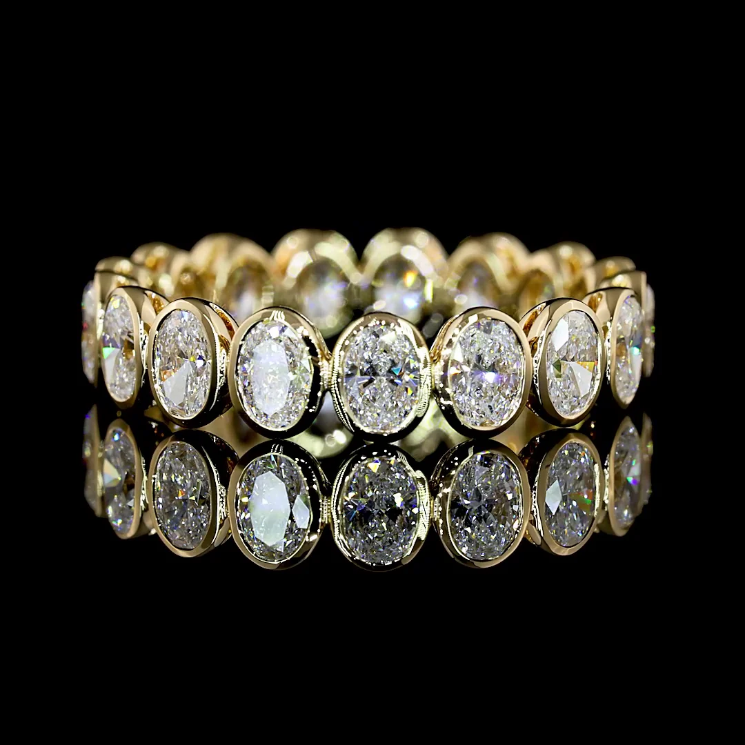 2.04 Cts 14k Yellow Gold Oval Shape Eternity Band Eternity Band - Video