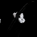 1.88 Cts 14k White Gold Pear Shape Studs Earring - Image 2