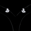 1.88 Cts 14k White Gold Pear Shape Studs Earring - Image 3