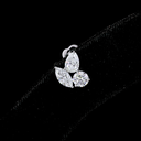 1.88 Cts 14k White Gold Pear Shape Studs Earring - Image 4