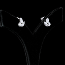 1.88 Cts 14k White Gold Pear Shape Studs Earring - Video