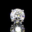 5.43 Cts 14k White Gold Round Shape Studs Earring - Image 2