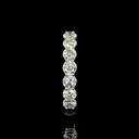 0.94 Cts 14k Yellow Gold Round Shape 7 Stones Eternity Band - Image 4