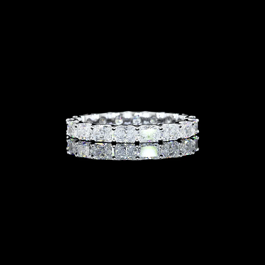 2.06 Cts 14k White Gold Radiant Shape Eternity Band Eternity Band - Image 3