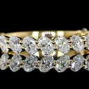 1.06 Cts 14k Yellow Gold Oval Shape 3/4 Band Eternity Band - Image 3