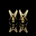 12.12 Cts 14k Yellow Gold Radiant Shape Studs Earring - Image 2