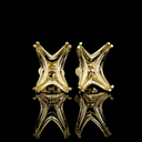 12.12 Cts 14k Yellow Gold Radiant Shape Studs Earring - Video