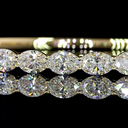 5.64 Cts 14k Yellow Gold Oval Shape Bangles Bracelet - Image 2