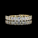 1.79 Cts 14k Yellow Gold Antique Cushion Shape 3/4 Band Eternity Band - Video