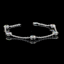 5.1 Cts 14k White Gold Old European Brilliant Shape Station Bracelet - Video