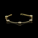 5.21 Cts 14k Yellow Gold Old European Brilliant Shape Station Bracelet - Video
