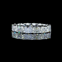 3.39 Cts 14k White Gold Radiant Shape Eternity Band Eternity Band - Video